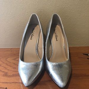 Michael Antonio Sparkly Silver Heels